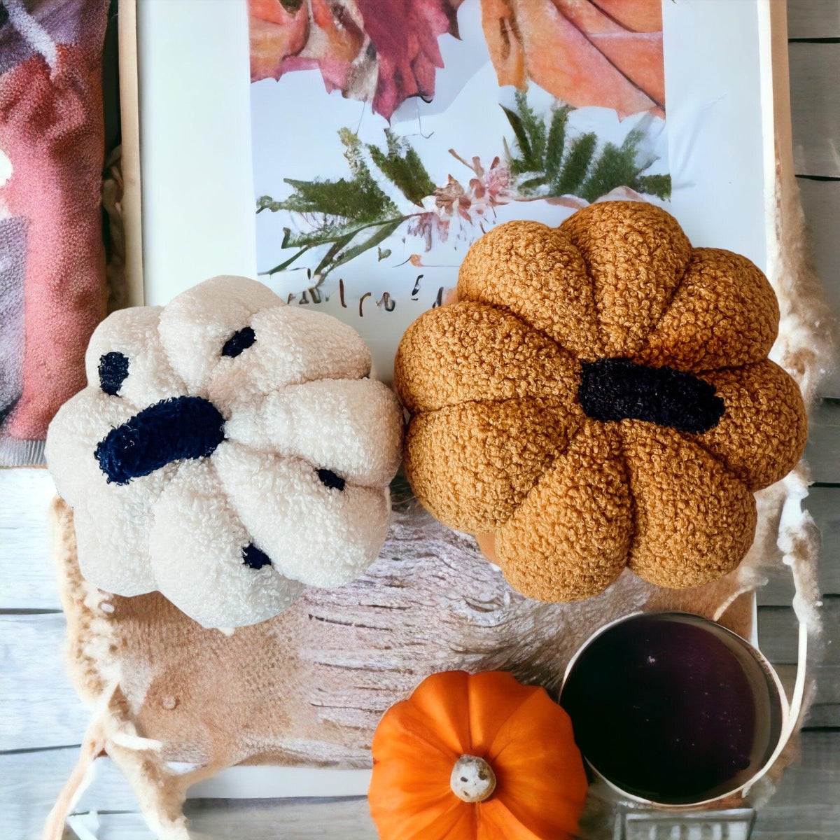 Blair Pumpkin II - Hand Made Pumpkin Shaped Pillows/Decorative Cushions