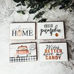 Welcome Home Wooden Seasonal Sign 6x4 Rustic Door Wall Decor