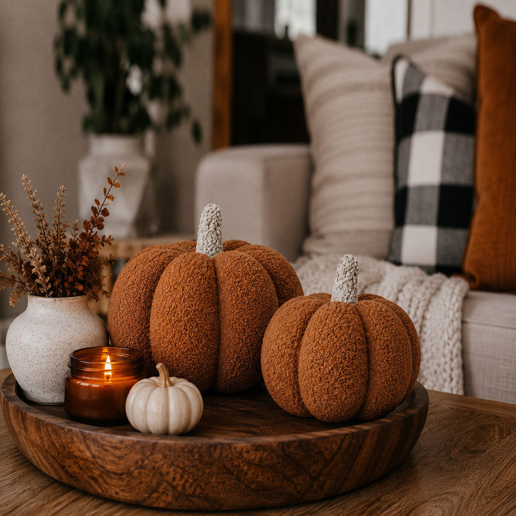 Blair Pumpkin II - Hand Made Pumpkin Shaped Pillows/Decorative Cushions