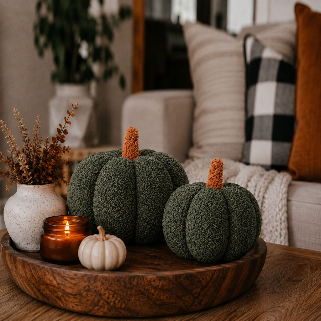 Blair Pumpkin II - Hand Made Pumpkin Shaped Pillows/Decorative Cushions